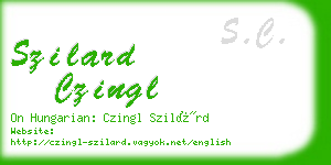 szilard czingl business card